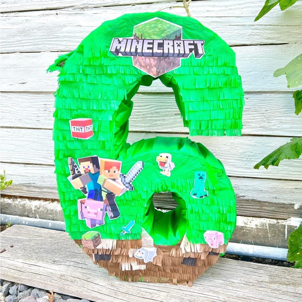 Minecraft Number Six Piñata